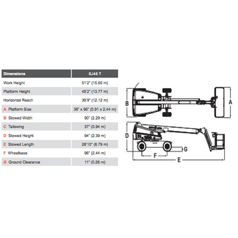 BOOM LIFT 13.8M (46FT) STRAIGHT 4WD - code:100035_04