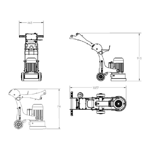 CONCRETE GRINDER -  SINGLE HEAD METEOR 240V - code:180825_01