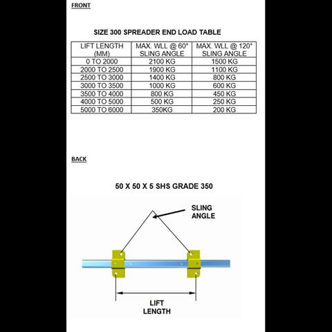 SPREADER BEAM - ADJUSTABLE TO 2.1T - code:302010_2