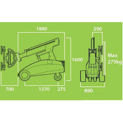 GLASS LIFTER MOBILE 575KG - code:303065_8